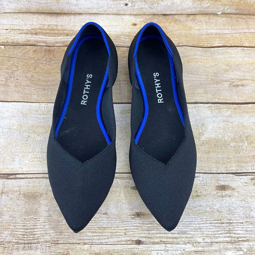 Rothy's The Point Black Solid  Size 10 Flats